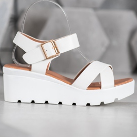 Weide Sandales à la mode blanche 2