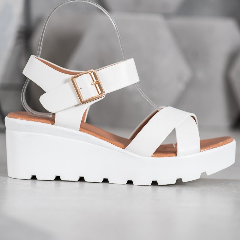 Weide Sandales à la mode blanc 2