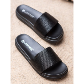 SHELOVET Pantoufles noires classiques le noir 1