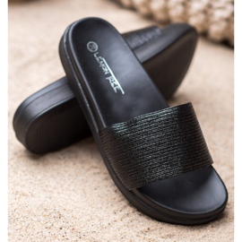 SHELOVET Pantoufles noires classiques le noir 2