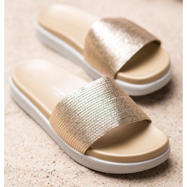 SHELOVET Chaussons dorés classiques 1