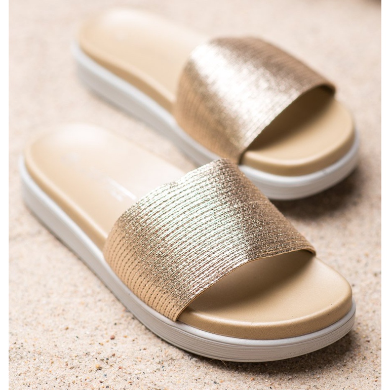 SHELOVET Chaussons dorés classiques 1