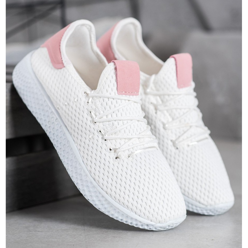 SHELOVET Chaussures de sport ajourées blanche 1