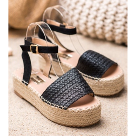 Weide Espadrilles Sandales Sur La Plateforme le noir 1 Weide Espadrilles Sandales Sur La Plateforme le noir 1