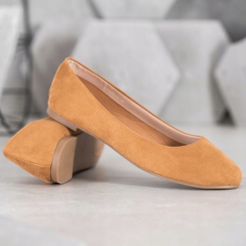 Best Shoes Ballerines en daim brun 2