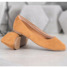 Best Shoes Ballerines en daim brun 3