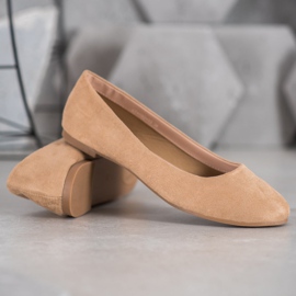 Best Shoes Ballerines en daim brun 3
