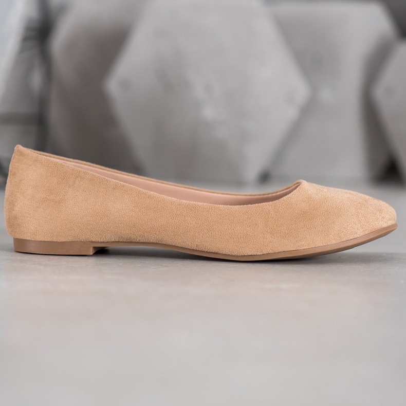 Best Shoes Ballerines en daim brun 1