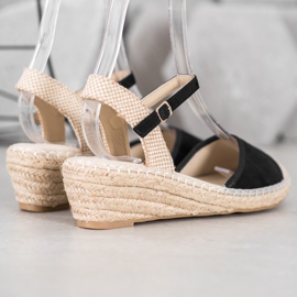 Best Shoes Sandales Espadrilles Noires 2