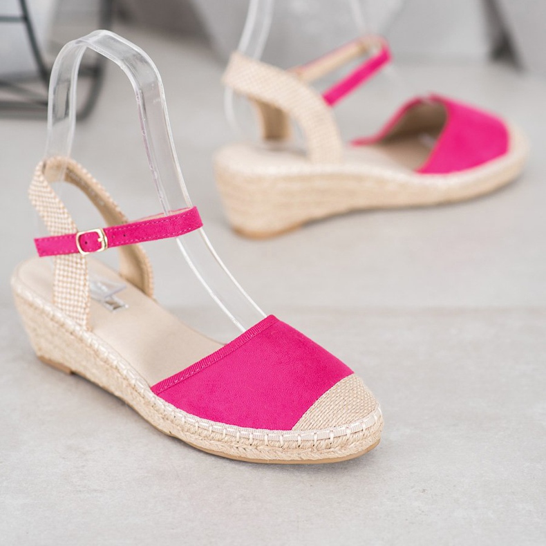 Best Shoes Espadrilles Sandales Roses 1