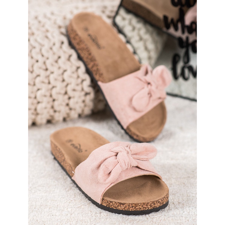 Evento Pantoufles En Daim Sur La Plateforme rose 2