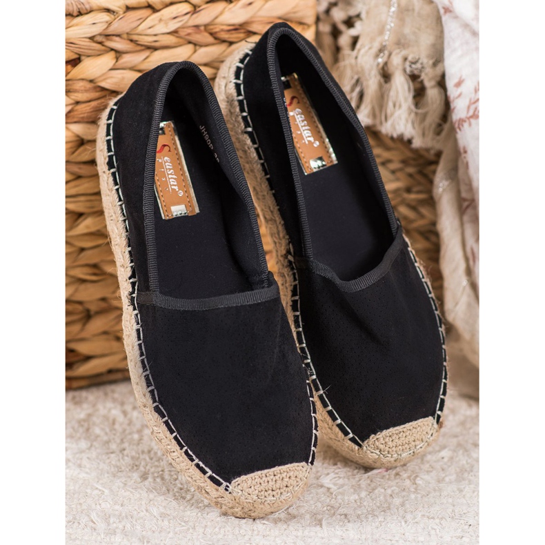 Seastar Espadrilles Ajourées En Daim noir 1