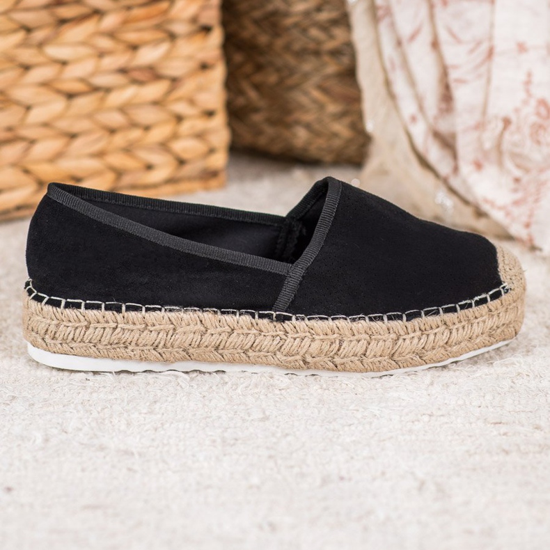 Seastar Espadrilles Ajourées En Daim noir 2