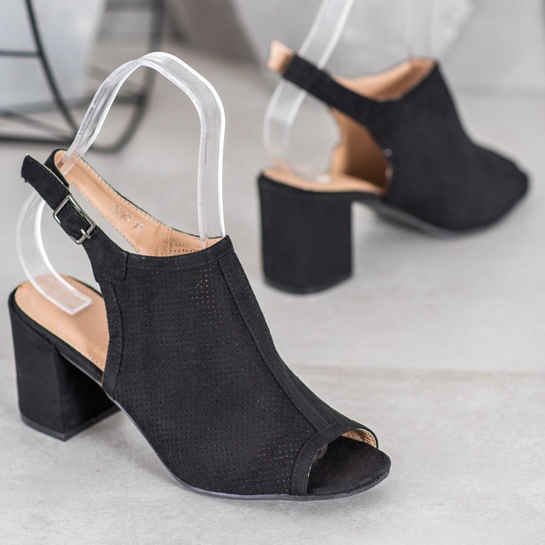 SHELOVET Sandales fermées classiques noir 1