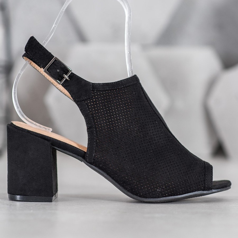 SHELOVET Sandales fermées classiques noir 2