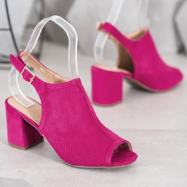 SHELOVET Sandales fermées classiques rose 1