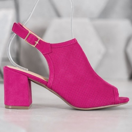 SHELOVET Sandales fermées classiques rose 2