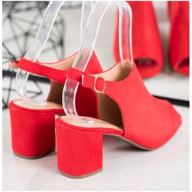 SHELOVET Sandales classiques à talons hauts rouge 1 SHELOVET Sandales classiques à talons hauts rouge 1