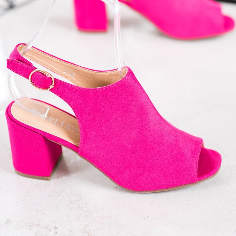 SHELOVET Sandales classiques à talons hauts rose 1