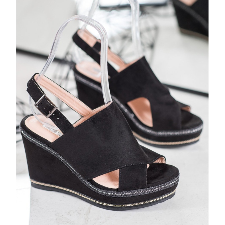 Best Shoes Sandales de mode noires le noir 1