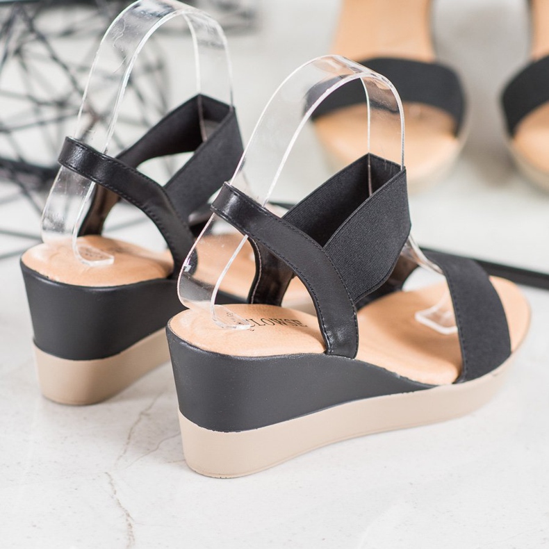 Clowse Sandales à enfiler légères le noir 1 Clowse Sandales à enfiler légères le noir 1