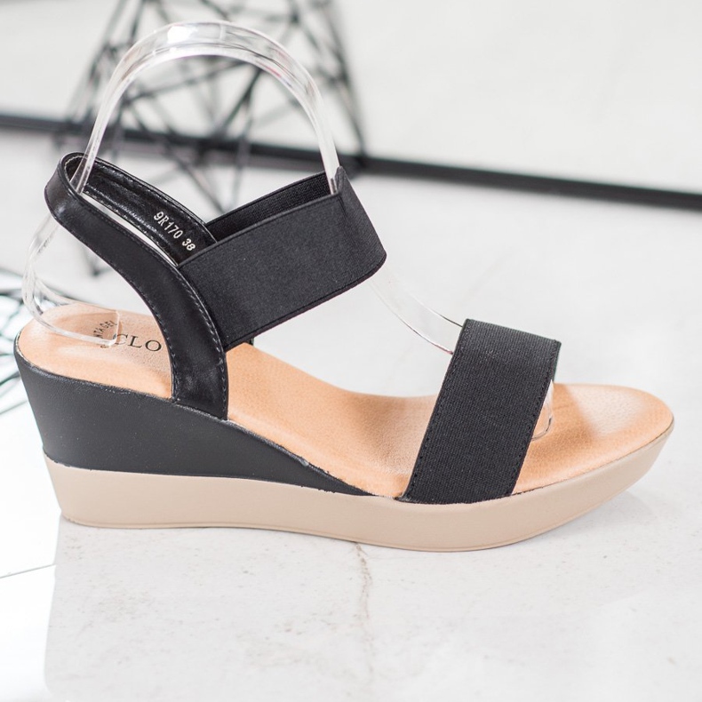 Clowse Sandales à enfiler légères le noir 2 Clowse Sandales à enfiler légères le noir 2