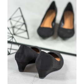 SHELOVET Escarpins compensés noirs 1