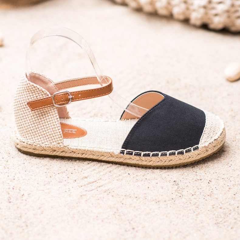 SHELOVET Espadrilles textiles noir 2