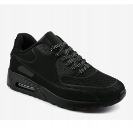 Chaussures de sport noires pour hommes 5586-2 le noir 1