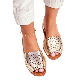 Evento Sandales à enfiler dorées pour femmes I Like Summer d'or 3