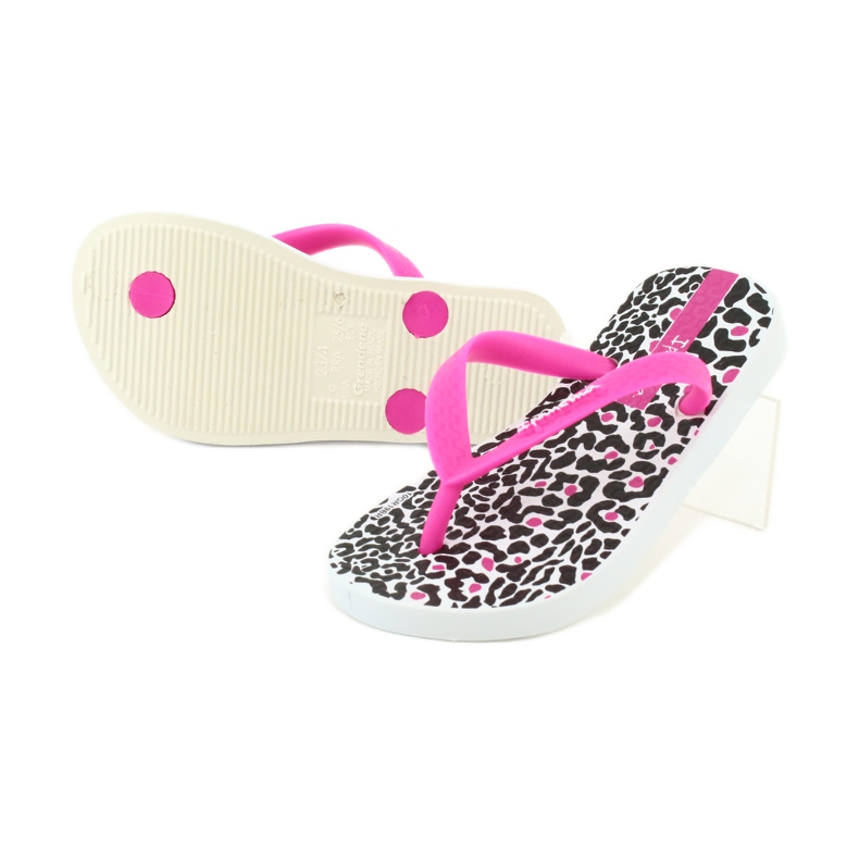Ipanema 82777 tongs imprimé léopard blanc noir rose 3