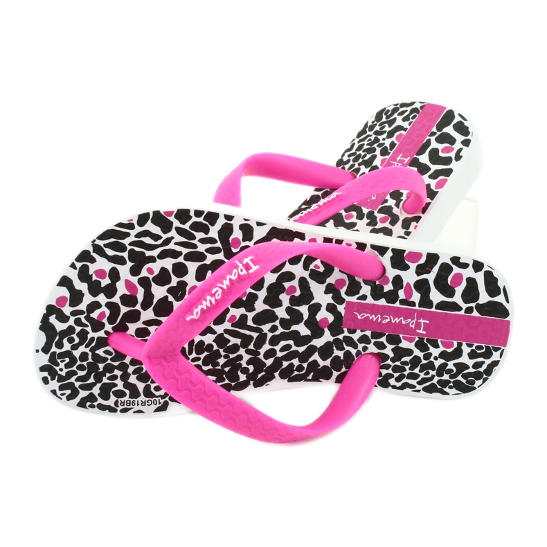 Ipanema 82777 tongs imprimé léopard blanc noir rose 4