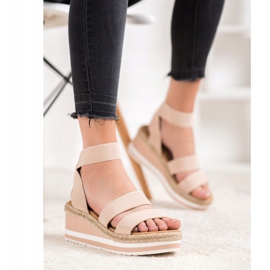 Weide Chaussures compensées à enfiler avec une bande élastique brun 3