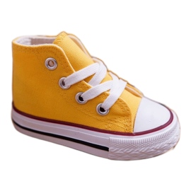 Baskets pour enfants classiques à haut-type jaune 1
