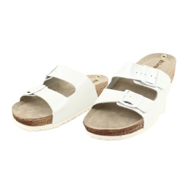 Chaussons femme blanc perle Inblu NM019 blanche multicolore 2