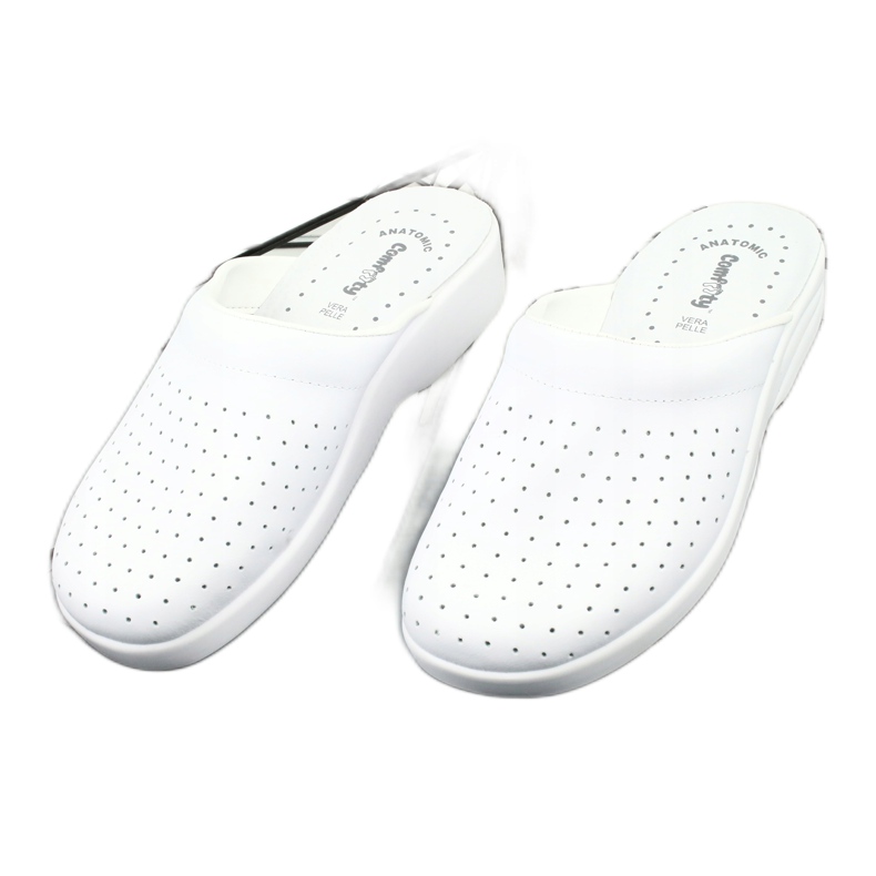 Chaussons médicaux blancs Comfooty Alessio blanche 2