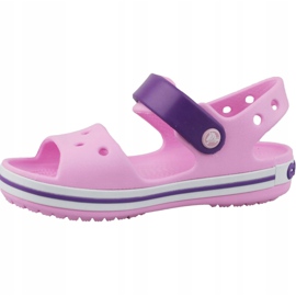 Crocs Crocband Sandale Enfant 12856-6AI noir rose 1