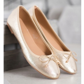 Seastar Ballerines en cuir écologique doré 2