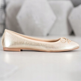 Seastar Ballerines en cuir écologique d'or 1 Seastar Ballerines en cuir écologique d'or 1