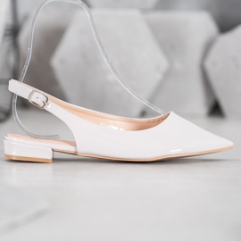 Seastar Escarpins en cuir verni à talon apparent gris 2 Seastar Escarpins en cuir verni à talon apparent gris 2