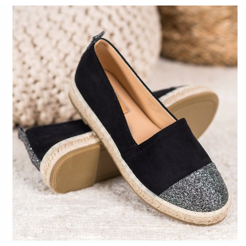 Seastar Espadrilles À Paillettes noir 2