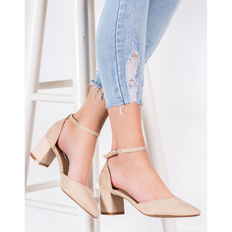 SHELOVET Escarpins classiques avec boucle brun 1