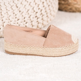 SHELOVET Espadrilles Sur La Plateforme brun 2