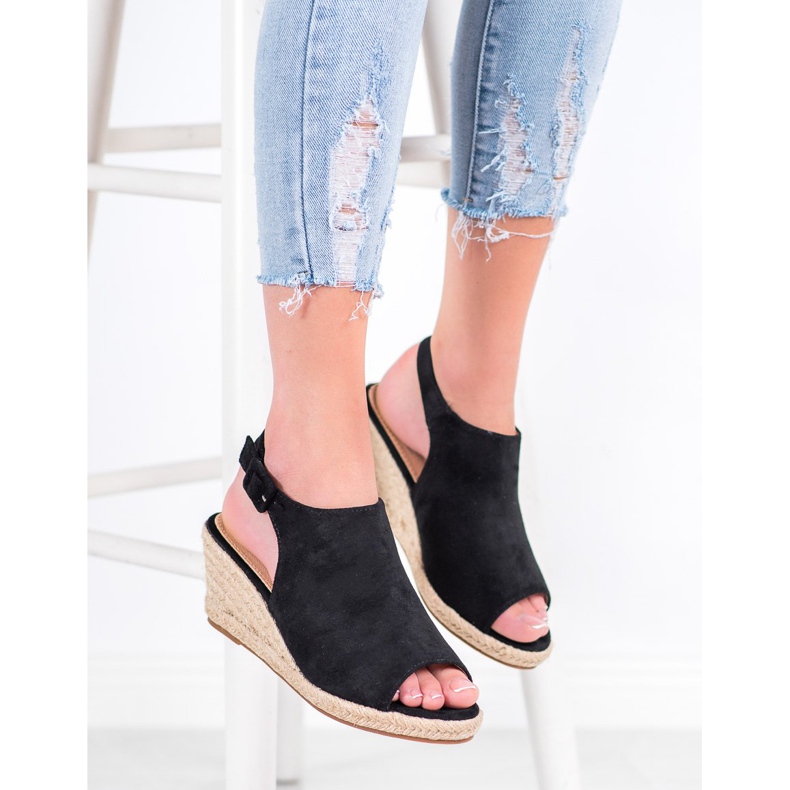 SHELOVET Sandales noires fermées 2