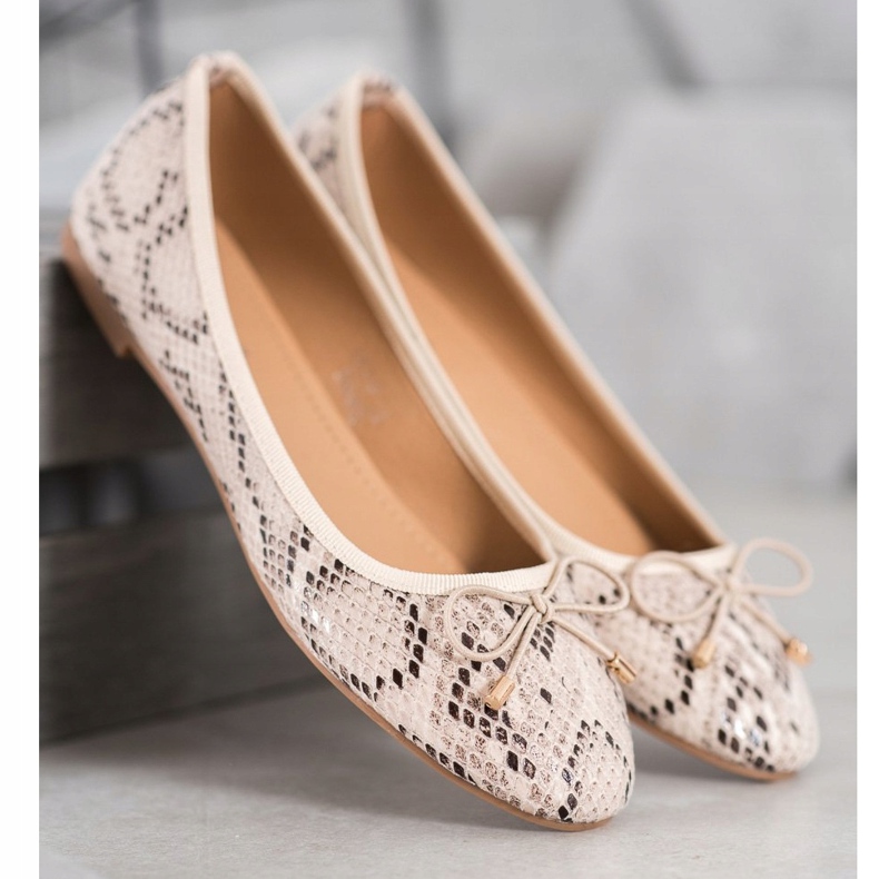 Seastar Ballerines en cuir écologique beige 1