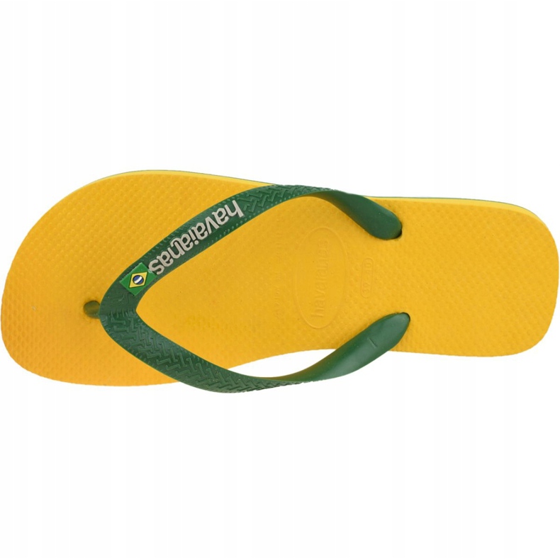 Havaianas Brasil Logo M 4110850-1652 tongs vert jaune 2