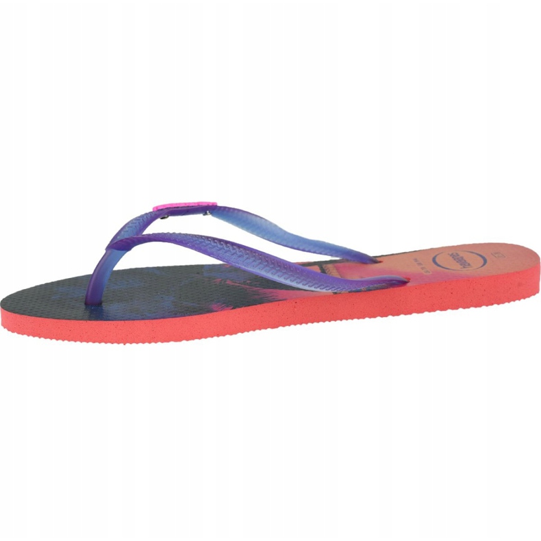Havaianas Slim Paisage 4132614-6024 tongs bleu marin rose 1