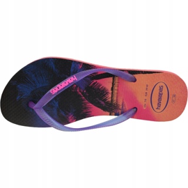 Havaianas Slim Paisage 4132614-6024 tongs bleu marin rose 2