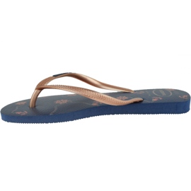 Havaianas Slim Nautial 4137125-1754 tongs violet bleu marin 1