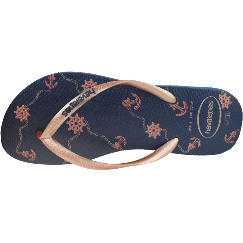 Havaianas Slim Nautial 4137125-1754 tongs violet bleu marin 2